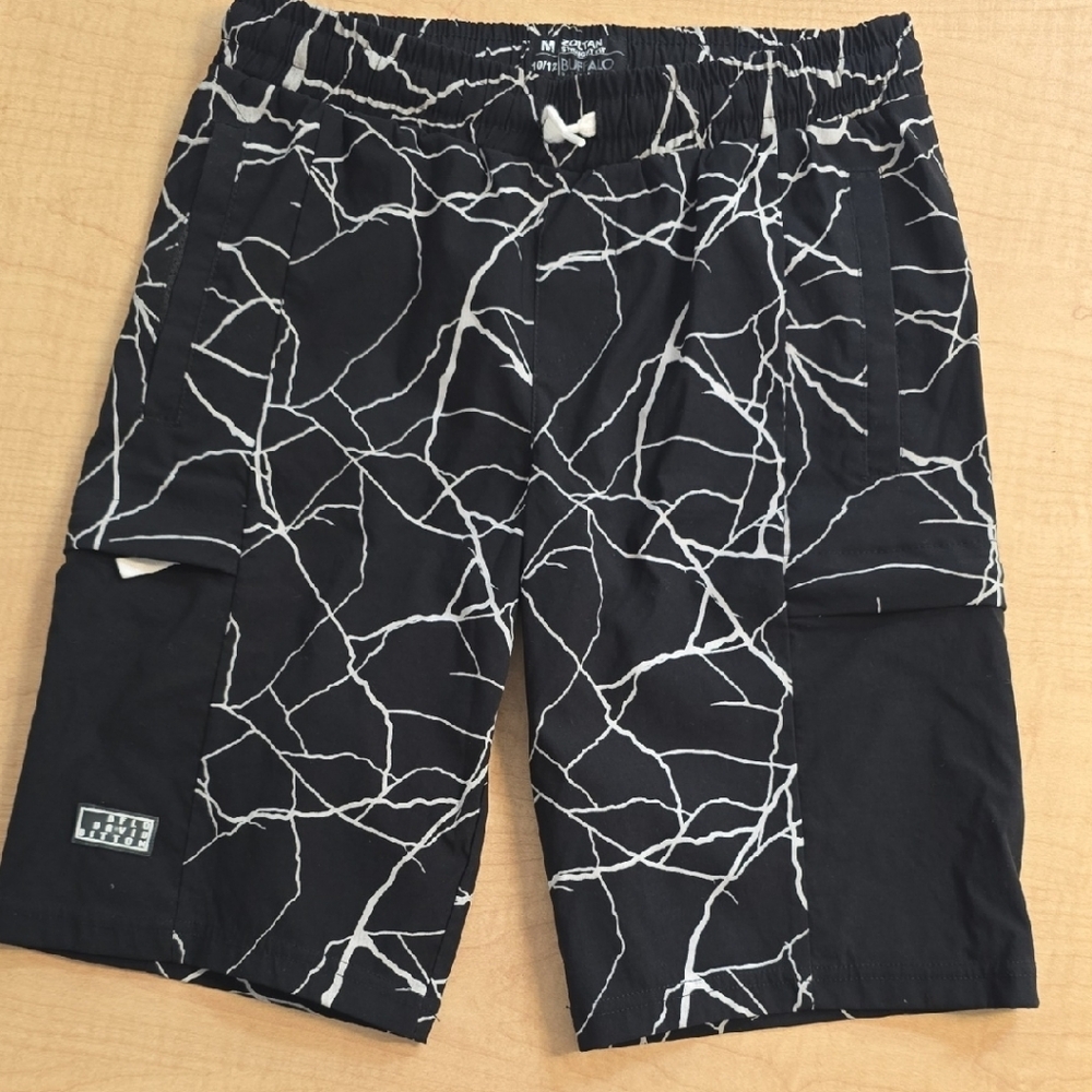 Black and White Patterned Shorts